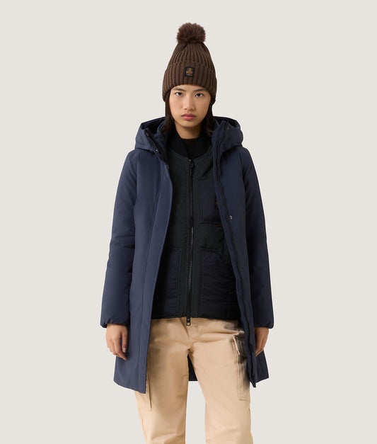 LONG NEBLA TECH JACKET DARK BLUE | RefrigiWear LONG NEBLA TECH JACKET DARK BLUE | RefrigiWear