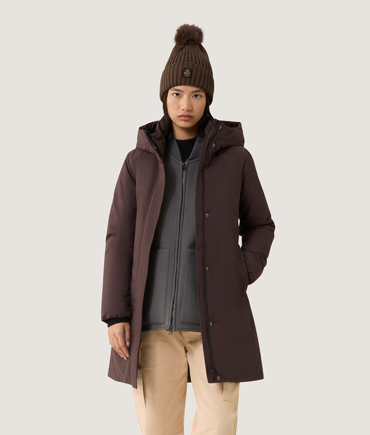 LONG NEBLA TECH JACKET BLACK COFFEE | RefrigiWear LONG NEBLA TECH JACKET BLACK COFFEE | RefrigiWear