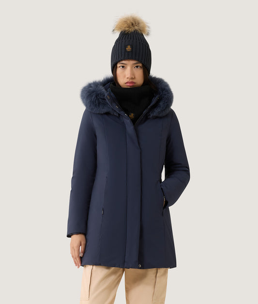 LADY TECH/1 FUR JACKET DARK BLUE | RefrigiWear LADY TECH/1 FUR JACKET DARK BLUE | RefrigiWear