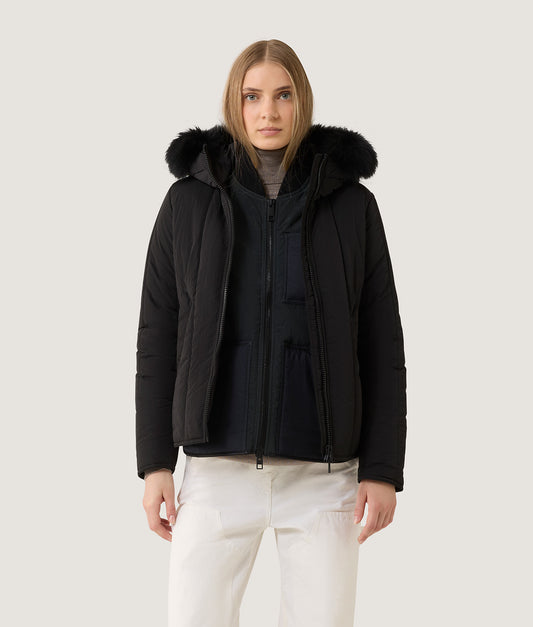 SHORT BERNA FUR JACKET BLACK | RefrigiWear SHORT BERNA FUR JACKET BLACK | RefrigiWear