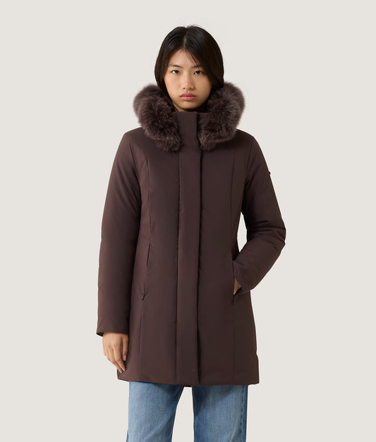 LADY TECH/1 FUR JACKET BLACK COFFEE | RefrigiWear LADY TECH/1 FUR JACKET BLACK COFFEE | RefrigiWear