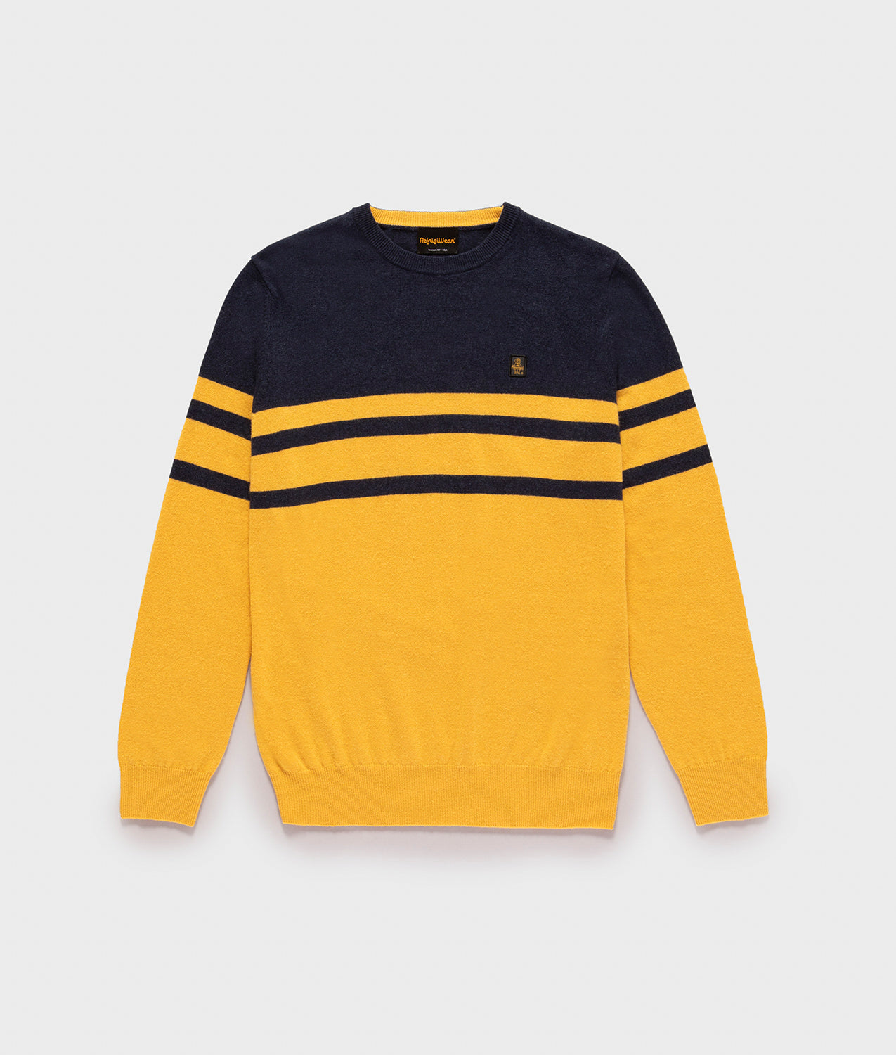 KNITWEAR COLIN STRIPE PULLOVER MUSTARD | RefrigiWear