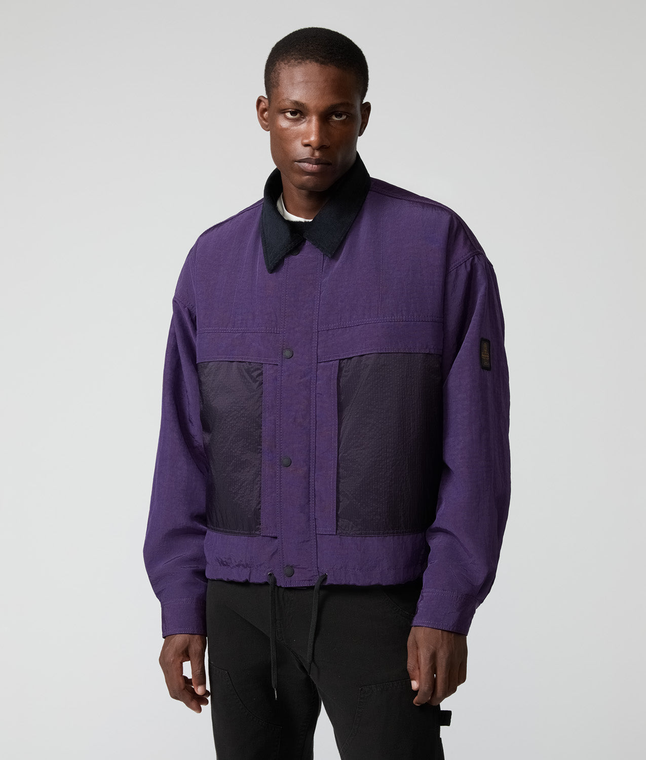 545.2000年代製 Refrigiwear 59 G NYLON JACKET KHAKI リフリッジウェア 中綿・襟ボア・キルティング・ジャケット カーキ Ｌ 美中古品