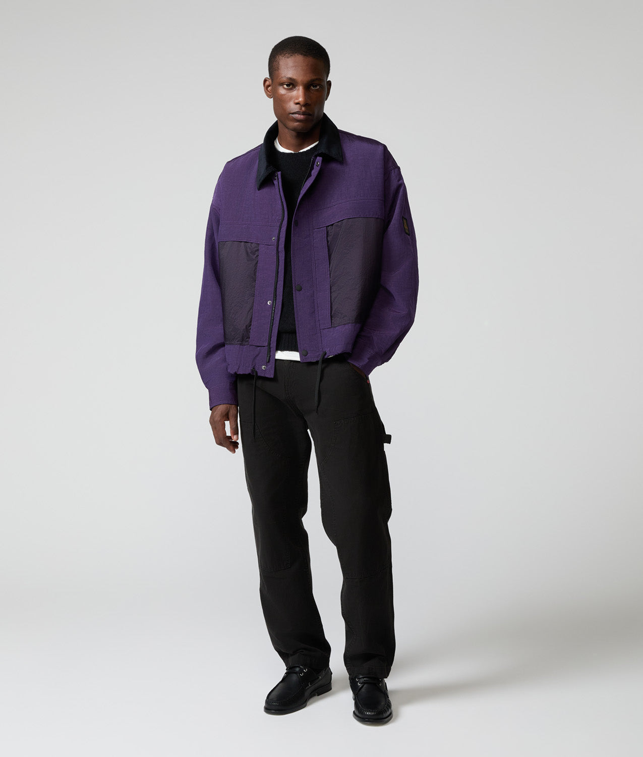 545.2000年代製 Refrigiwear 59 G NYLON JACKET KHAKI リフリッジウェア 中綿・襟ボア・キルティング・ジャケット カーキ Ｌ 美中古品