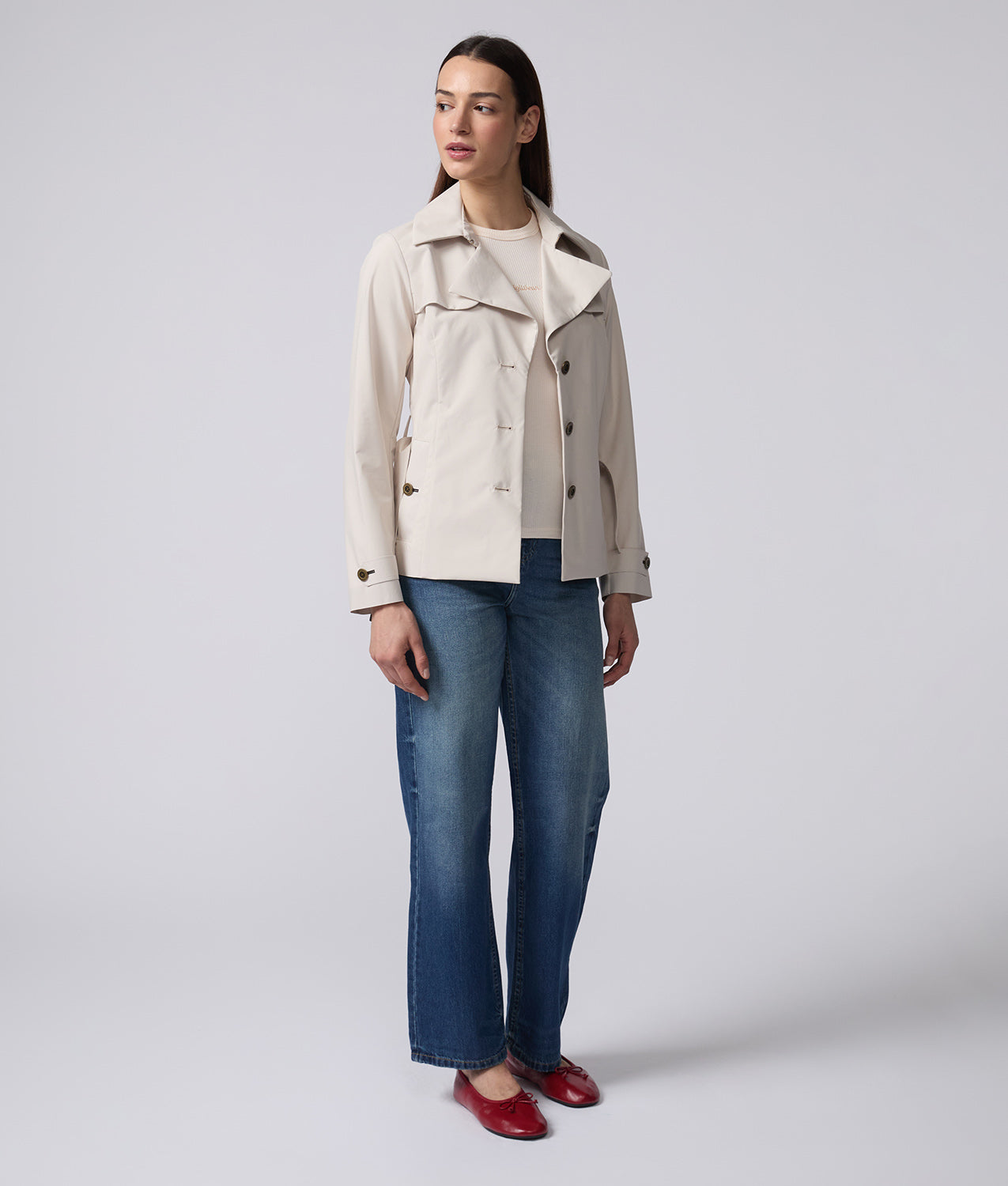 JACKETS SUMMER SHORT LADY TRENCH CHAMPAGNE PINK | RefrigiWear