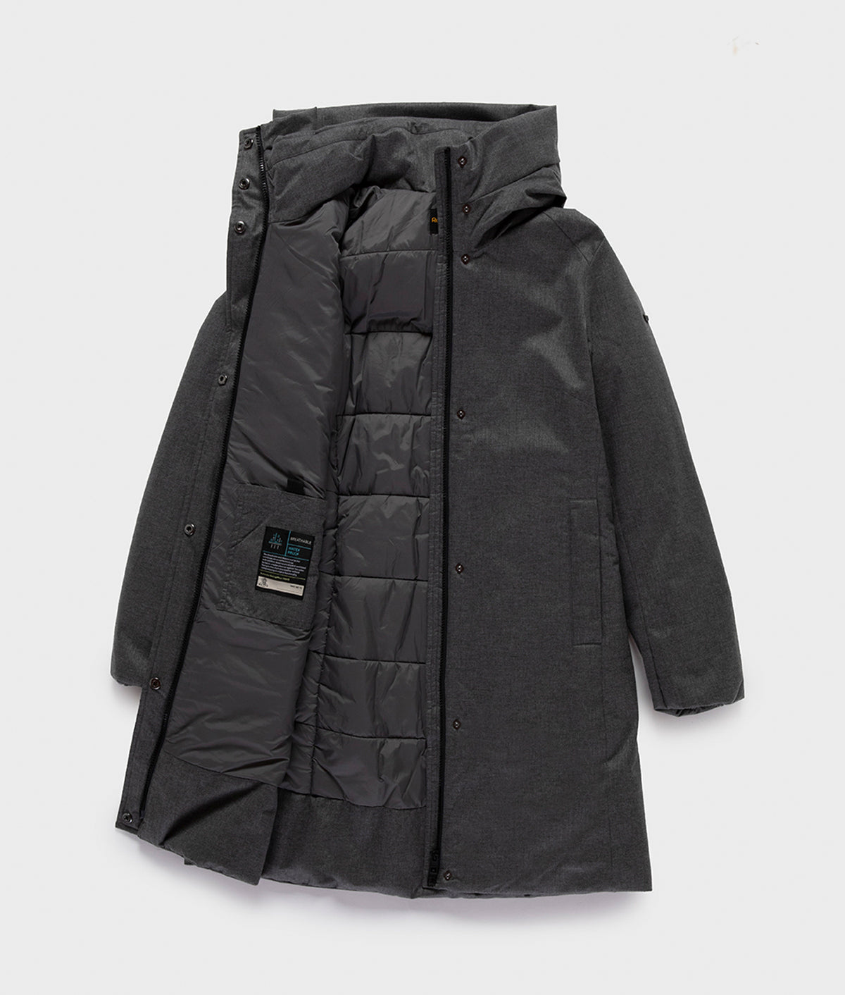 JACKETS LONG NEBLA TECH JACKET DARK GREY MELANGE | RefrigiWear