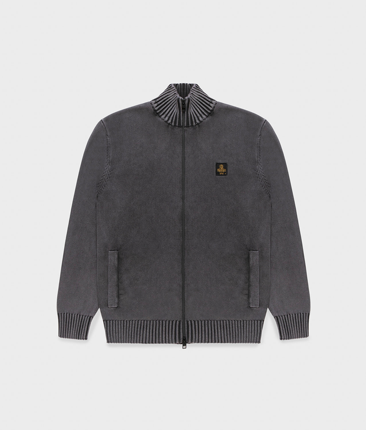 KNITWEAR COTTON SPENCER PULLOVER DARK GREY MELANGE | RefrigiWear