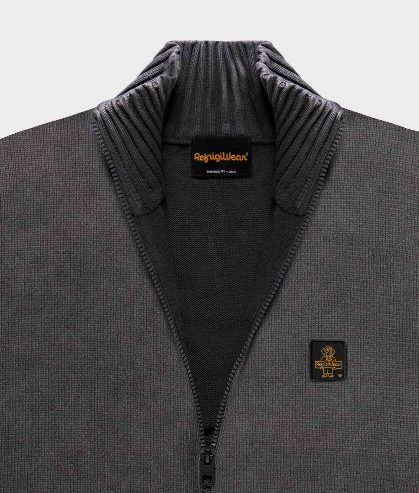 KNITWEAR COTTON SPENCER PULLOVER DARK GREY MELANGE | RefrigiWear