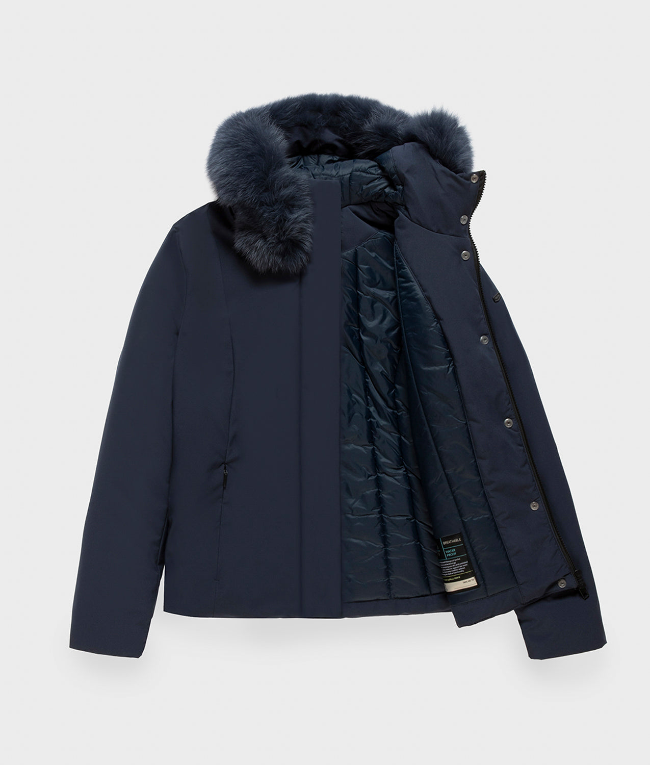 JACKETS SHORT LADY TECH FUR JACKET DARK BLUE | RefrigiWear