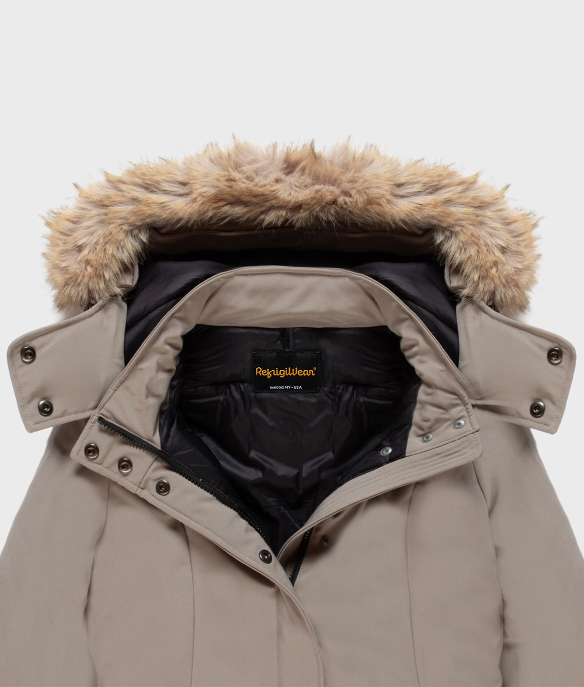 JACKETS EVA ECO FUR JACKET MASTICE | RefrigiWear