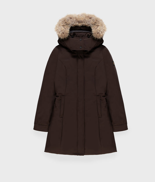 EVA ECO FUR JACKET BLACK COFFEE | RefrigiWear