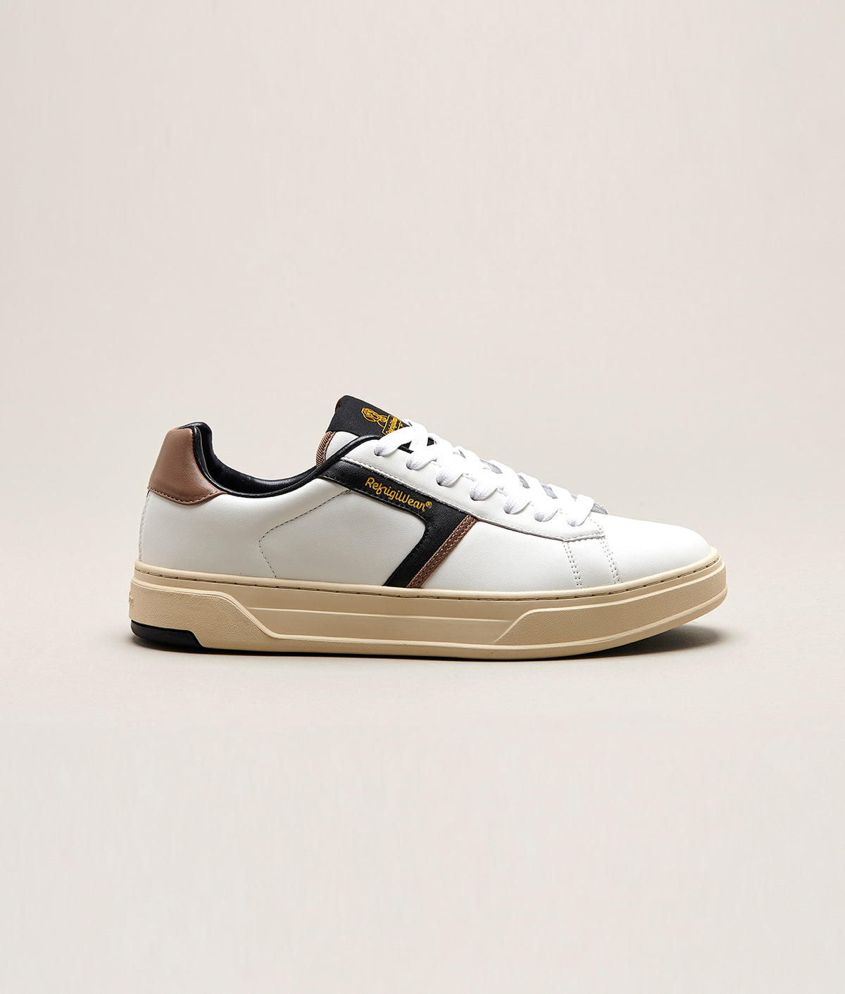 ACCESSORIES SOHO01 LEATHER SHOES WHITE/ BROWN | RefrigiWear