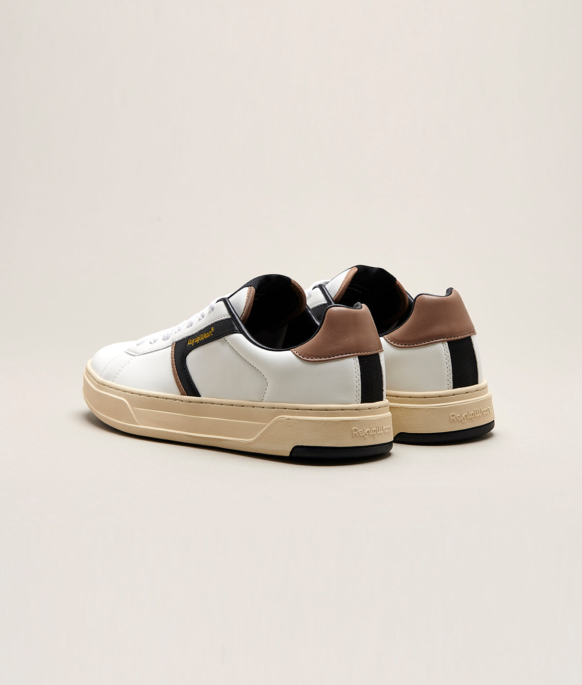 ACCESSORIES SOHO01 LEATHER SHOES WHITE/ BROWN | RefrigiWear