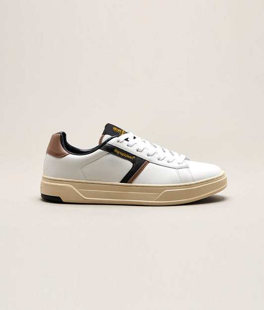SOHO01 LEATHER SHOES WHITE/ BROWN | RefrigiWear