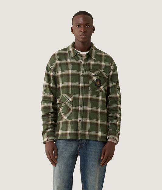 STRAUSS SHIRT CHECK BURGUNDY | RefrigiWear