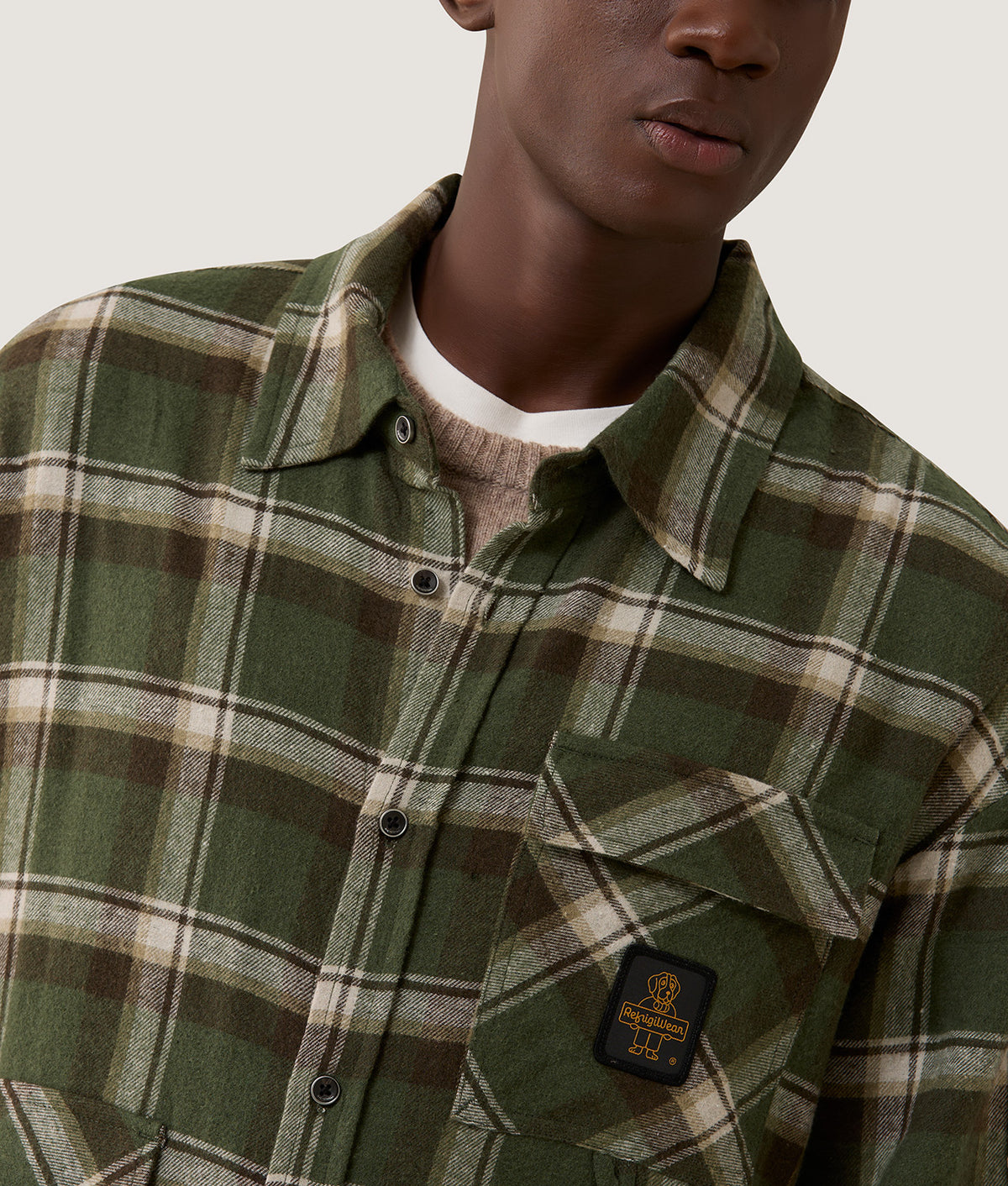 STRAUSS SHIRT CHECK BURGUNDY | RefrigiWear