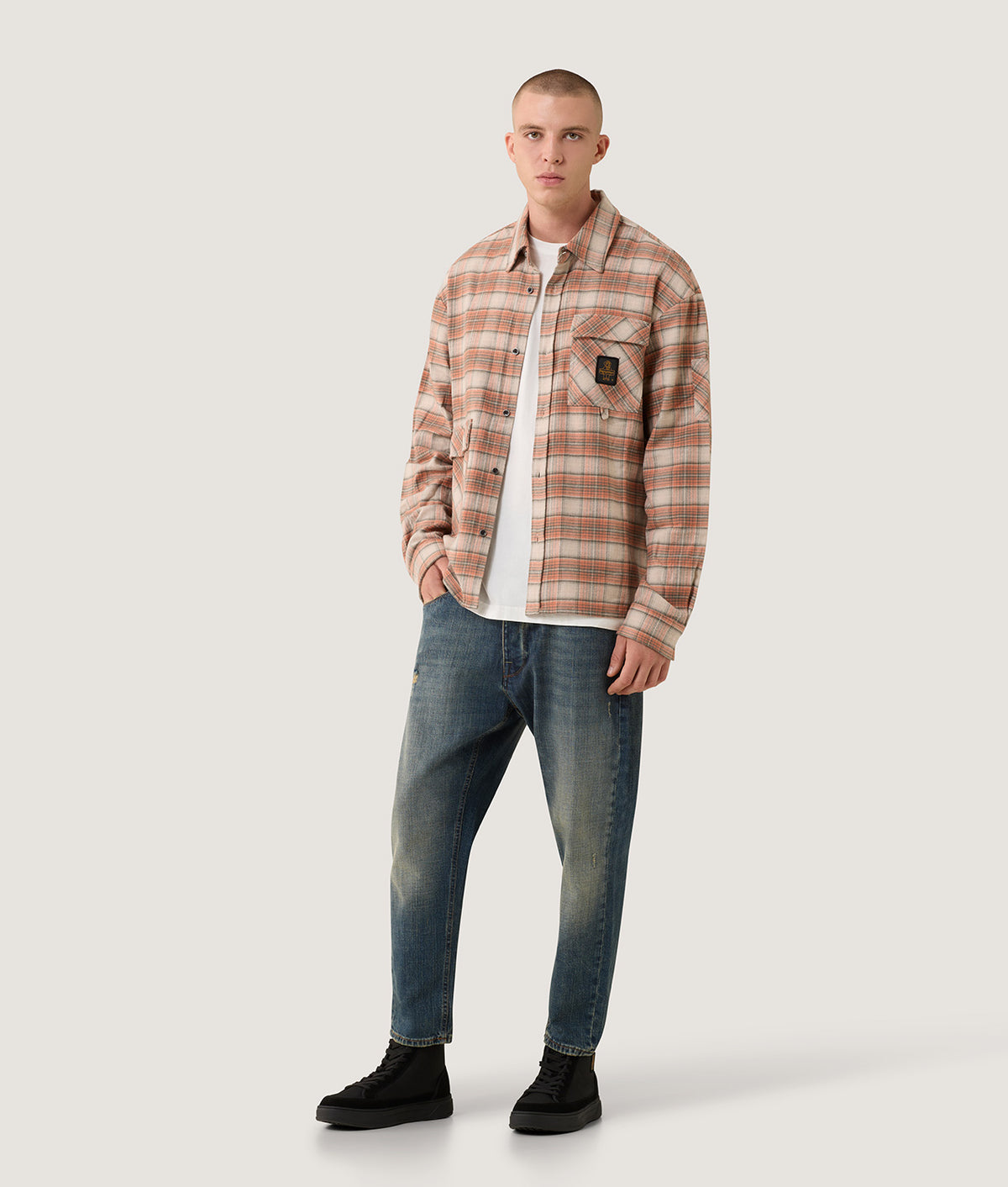 STRAUSS SHIRT CHECK ORANGE | RefrigiWear