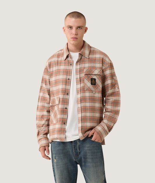 STRAUSS SHIRT CHECK ORANGE | RefrigiWear