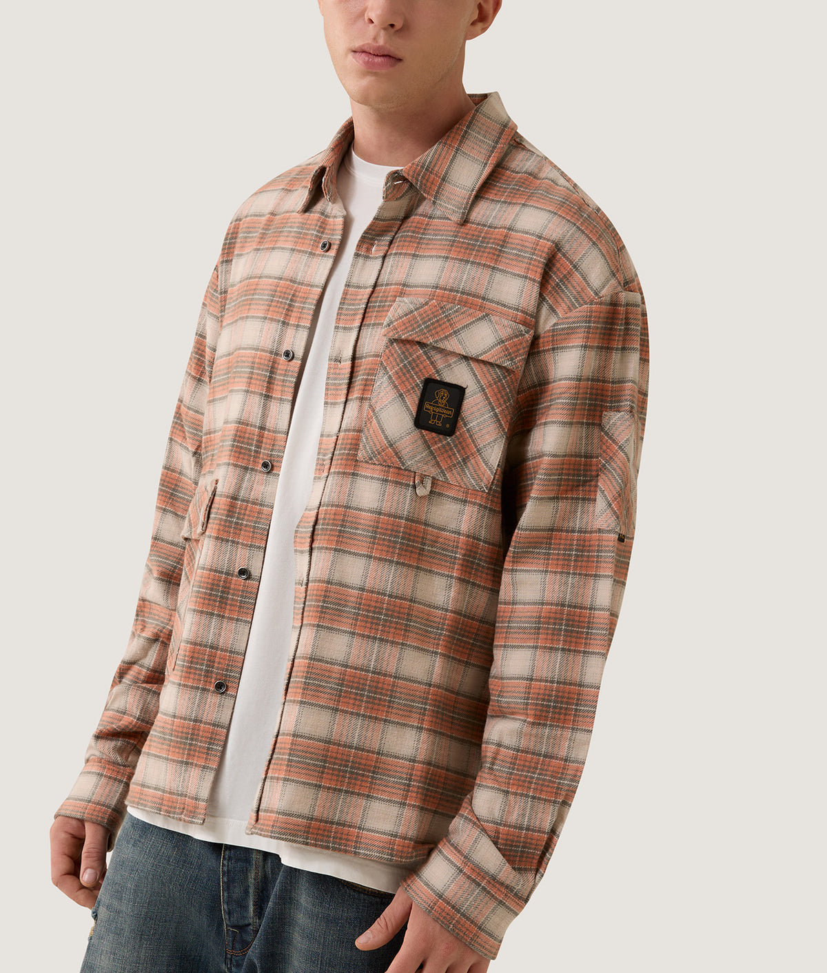 STRAUSS SHIRT CHECK ORANGE | RefrigiWear