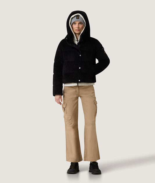 VELVET BRAFFY JACKET BLACK | RefrigiWear