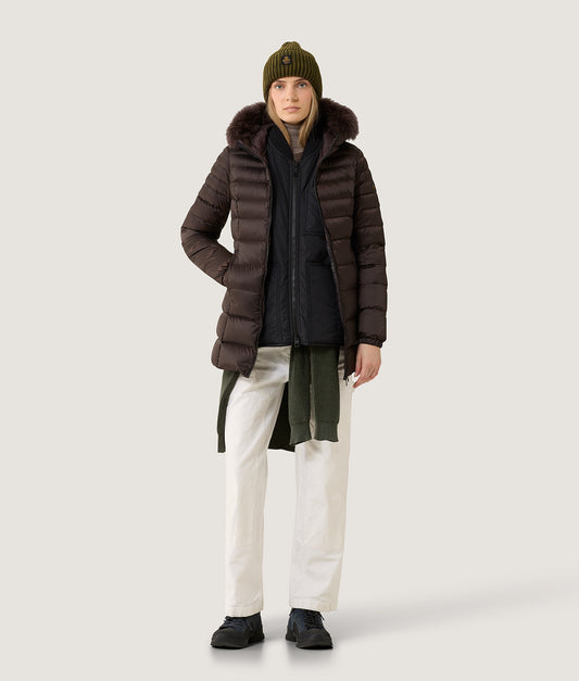 LONG MEAD FUR JACKET BLACK COFFEE | RefrigiWear