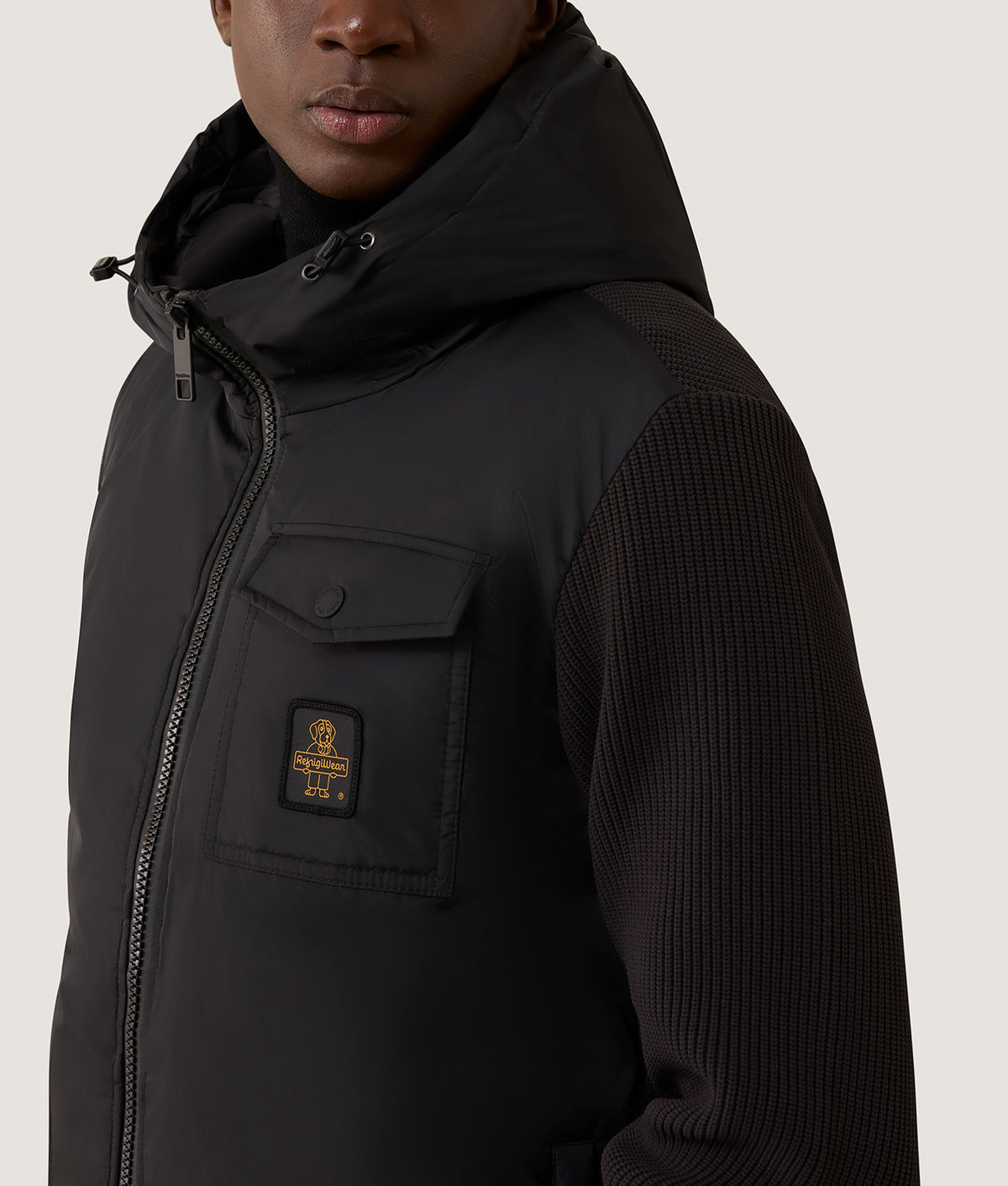 JACKETS HYBRID HOOD HUNTER BLACK | RefrigiWear