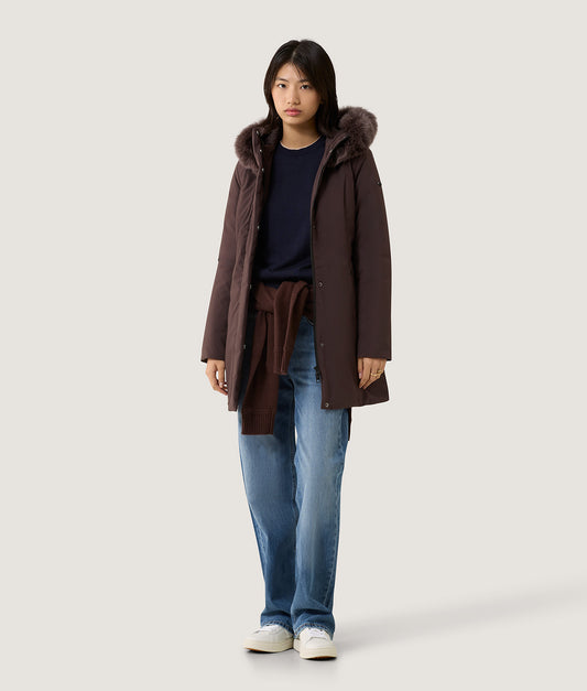 LADY TECH/1 FUR JACKET BLACK COFFEE | RefrigiWear