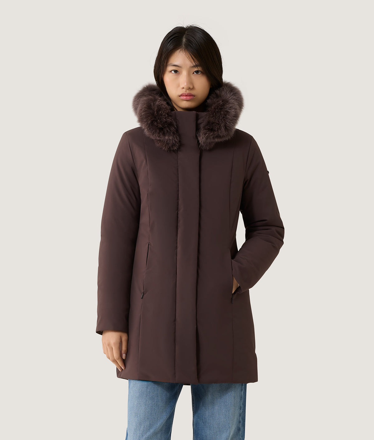 LADY TECH/1 FUR JACKET BLACK COFFEE | RefrigiWear