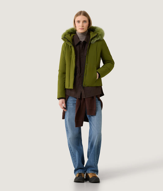 SHORT LADY TECH FUR JACKET PESTO/ CYPRESS | RefrigiWear