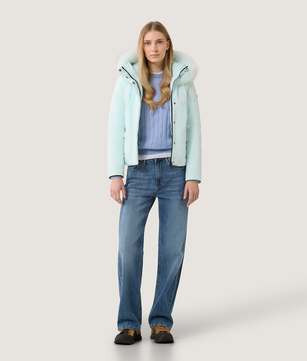 JACKETS SHORT LADY TECH FUR JACKET SKYLIGHT/ SALT AIR | RefrigiWear