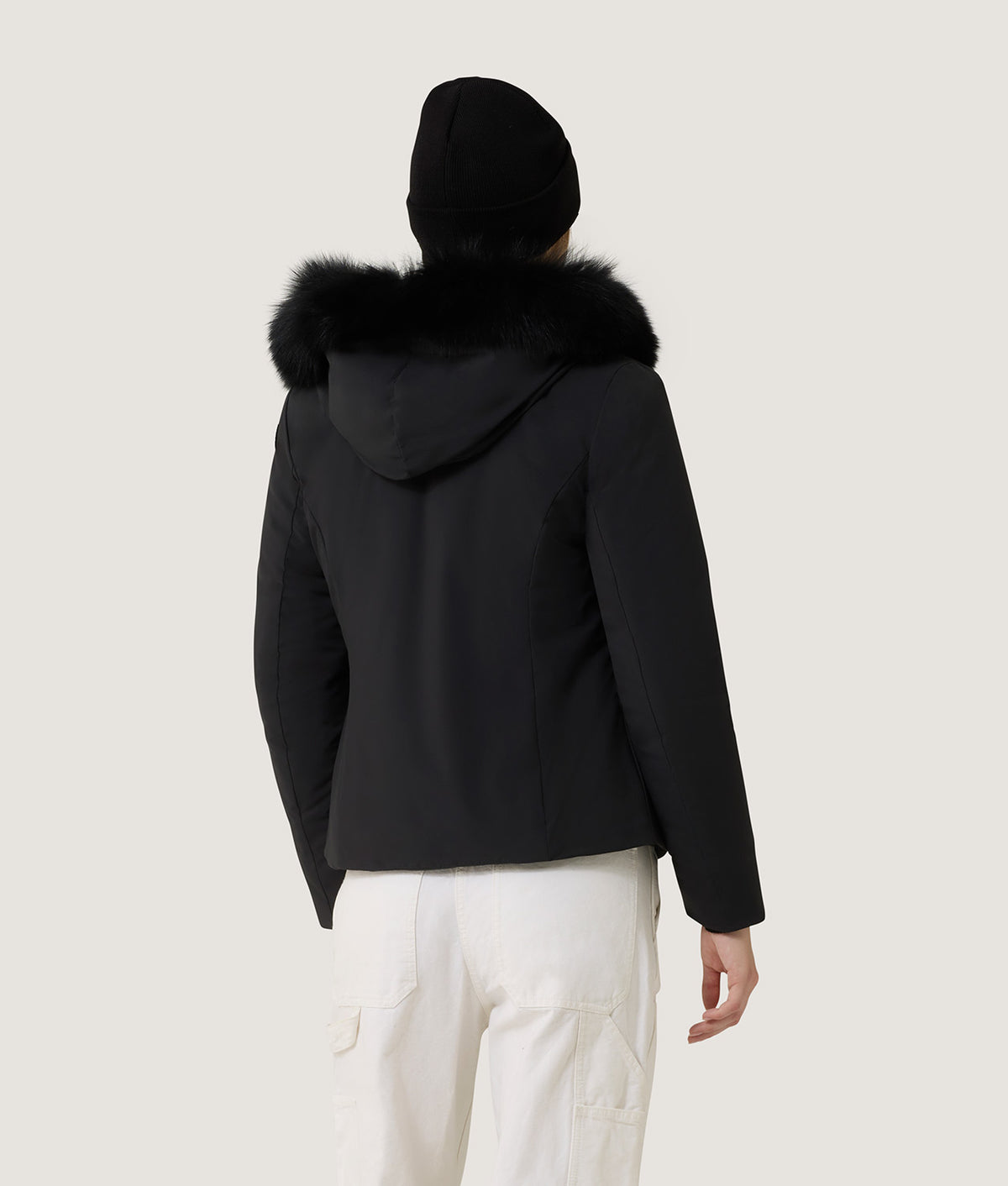 SHORT LADY TECH FUR JACKET BLACK | RefrigiWear