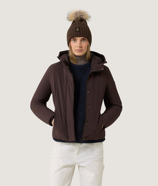 SHORT LADY TECH JACKET BLACK COFFEE | RefrigiWear