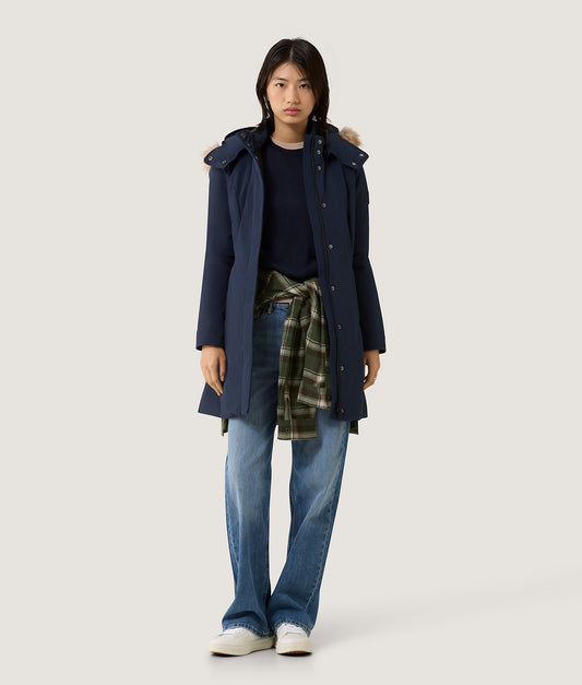 EVA ECO FUR JACKET DARK BLUE | RefrigiWear