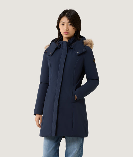 EVA ECO FUR JACKET DARK BLUE | RefrigiWear