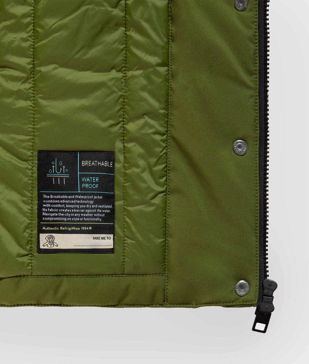 SHORT LADY TECH JACKET PESTO/ CYPRESS | RefrigiWear